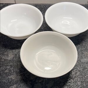 3 Corelle Winter Frost soup/dessert bowls.  6” in great condition.